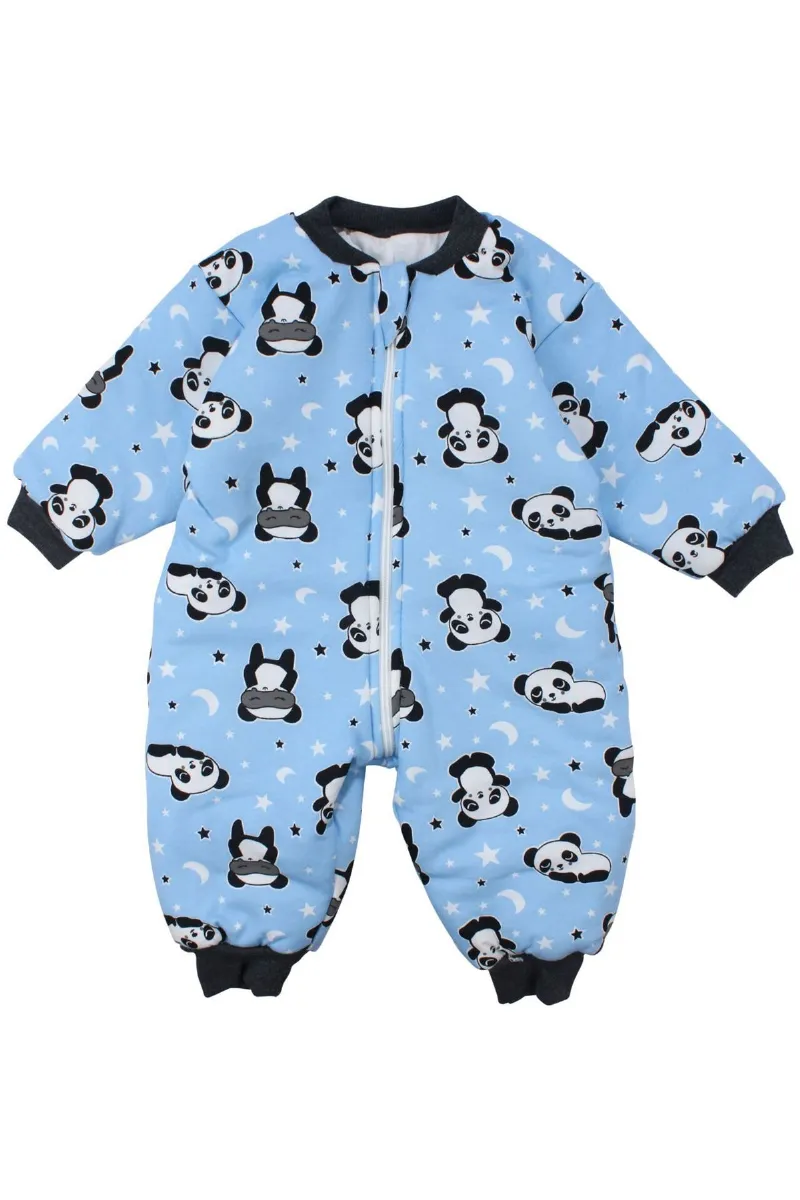 Erkek Çocuk Mavi Panda Yıldız Desenli Uyku Tulumu 2.5 TOG