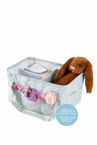 BabyJem Katlamalı Anne & Bebek Organizer 795 Yeşil Çiçek