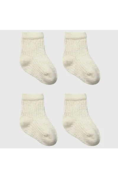 Bistyle Kabartma Prinç Penye Soket Çorap 2li 10152 Naturel