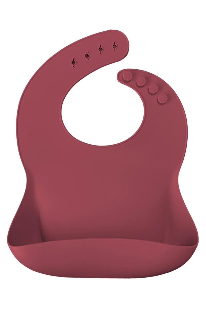 OiOi Basics Silikon Mama Önlüğü Velvet Rose