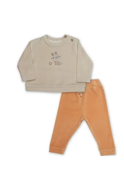 Bistyle 2li Takim Kadife I Love Daddy 14113 Bej