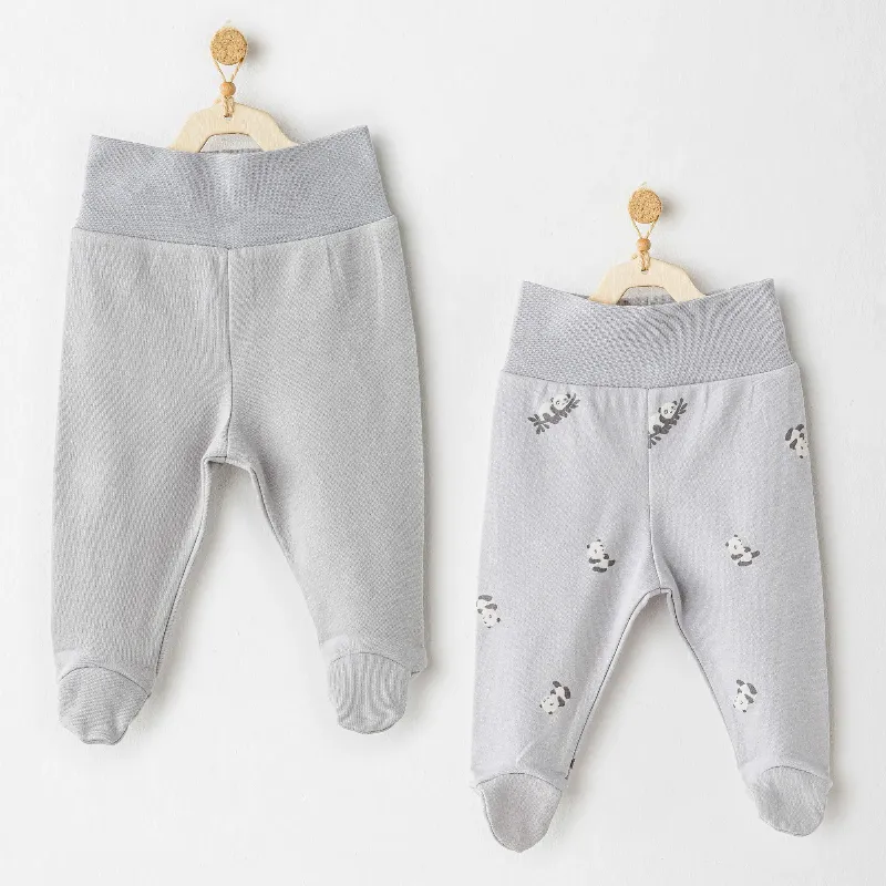 Andywawa AC26034 Keep Smiling 2'li Pantolon Grey