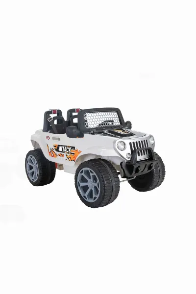 Pilsan Attack Çift Kişilik Akülü Araba 12 Volt 05-272 Beyaz