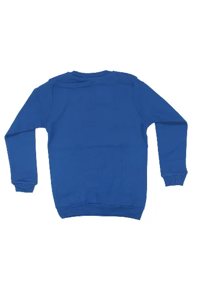 Erkek Çocuk Mavi Speed Yazılı Araba Baskılı Tek Üst Sweat
