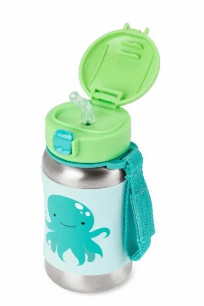 Skip Hop Zoo Pipetli Paslanmaz Çelik Suluk 350 ml Ahtopot