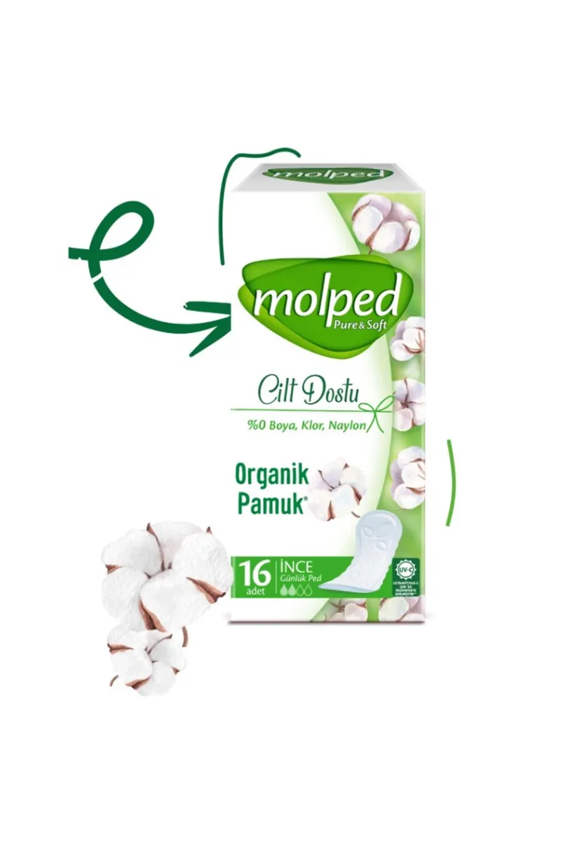 Molped Pure & Soft İnce Günlük Ped 16 Adet