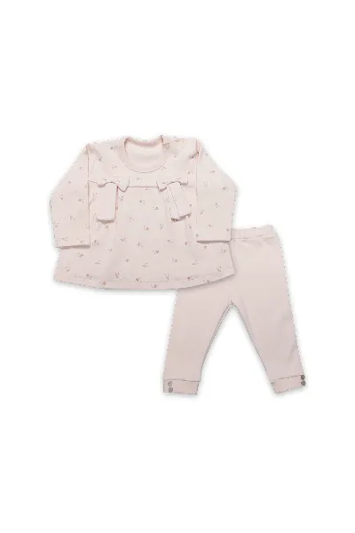 Bistyle Grow İn Love 2'Li Bebe Takım 14102 Pembe Ekru
