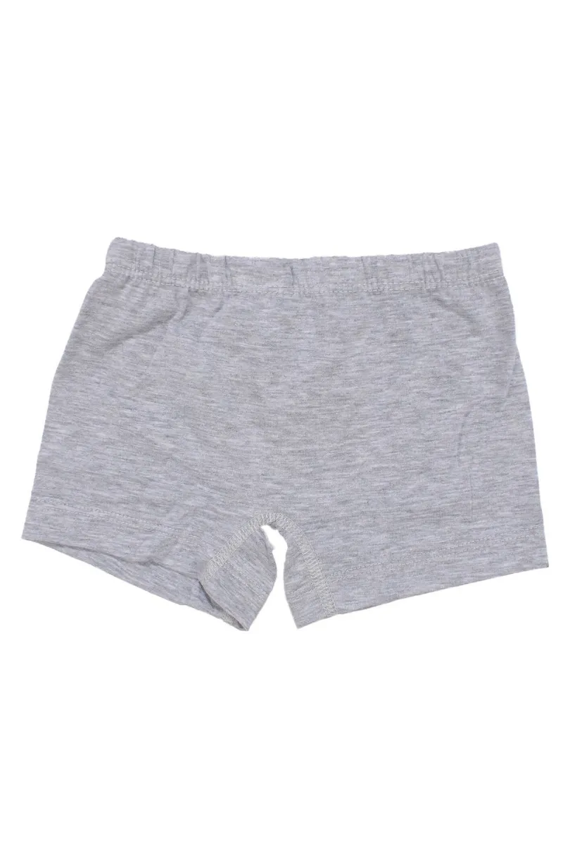 Erkek Çocuk Gri Lastikli Düz Renk Boxer
