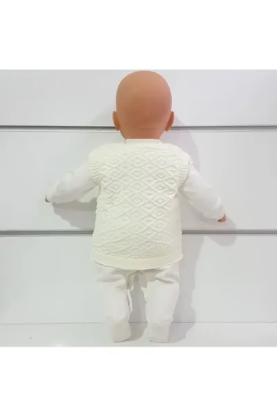 Triko Krem Bebek Yelek
