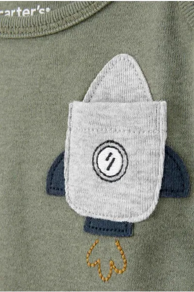 Carters Layette Erkek Bebek Kısa Kollu 5li Body 1T122010 Renkli